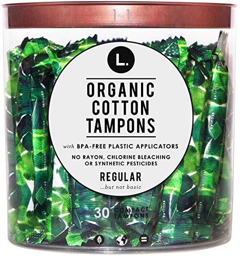L. Organic Cotton Regular Absorbency Compact Tampons 30 Count