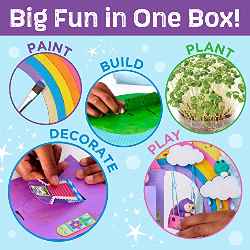 Creativity for Kids Build & Grow Magical Land - Unicorn Craft, 5-in-1 Kids Activities, Unicorn Castle Toy, Kids Gifts for Ages 6-8+