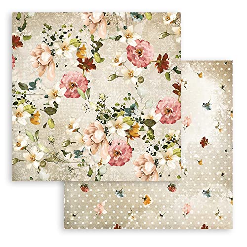 STAMPERIA INTER, KFT Paper PAD 12X12 10PK Garden of, White