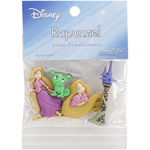 Dress It Up 7739 Disney Button Embellishments, Rapunzel