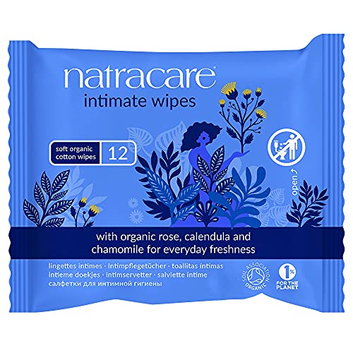 NATRACARE Wipes,Intimate,Cotton, 12 CT (Pack of 6)