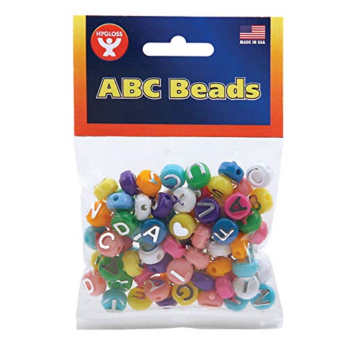 Hygloss , Assorted ABC Beads, Colors, Pack of 300