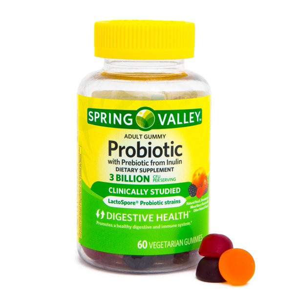 Spring Health Spring Valley Adult Probiotic + Prebiotic Gummies, 60 Count + Your Vitamin Guide