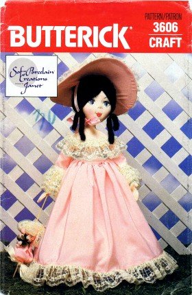 Butterick 3606 Sewing Pattern Crafts Sof-Porcelain Doll