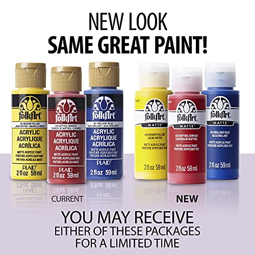 FolkArt Acrylic Paint in Assorted Colors (2 oz), 958, Christmas Red