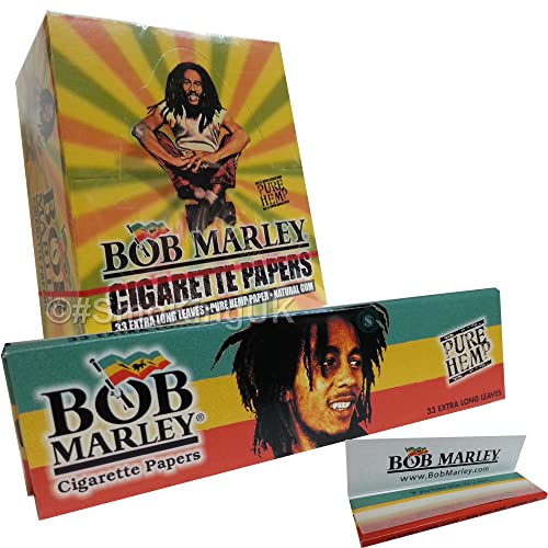 Bob Marley Pure Hemp Extra Long King Size Rolling Paper 50/box by Zion Rootswear