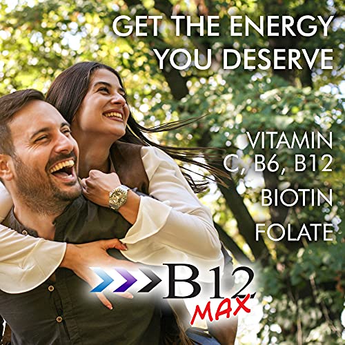 Wellgenix Bio-Available Sublingual B12 Max - Formulated for High Absorption - Nutritional Multivitamin B12, B6, Folate - Fast Dissolve (60 Ct) 2 Pack