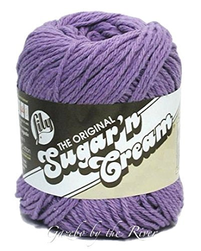 Lily Sugar 'n Cream 100% Cotton Yarn ~ 2.5 oz. Skeins (Hot Purple #1317)
