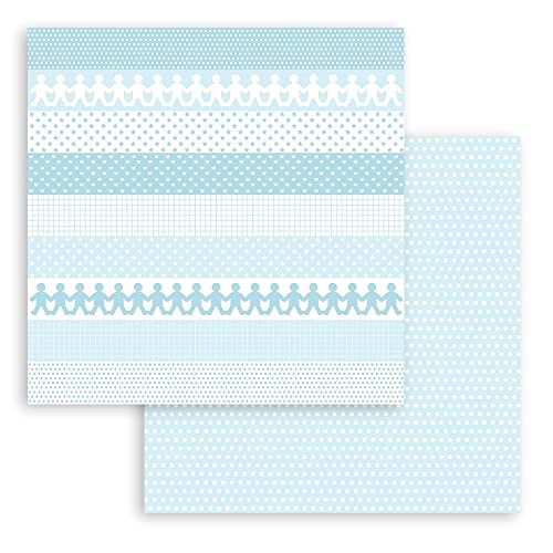 STAMPERIA INTER, KFT Paper PAD 12X12 10PK Dream Blue, Multi-Coloured