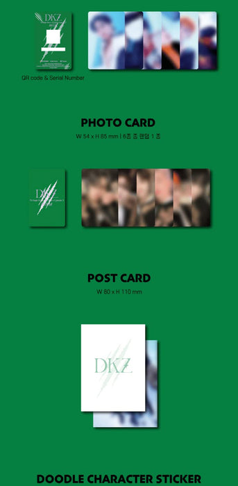 DKZ CHASE EPISODE 3. BEUM 7th Single Album Platform Version Card holder+PVC Photocard album+Photocard+Poastcard+Doodle character sticker+Tracking
