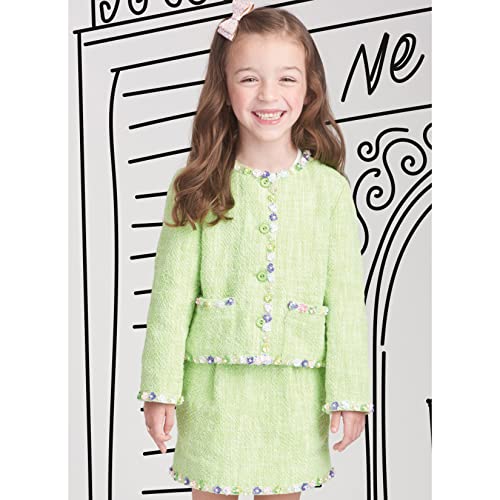 Simplicity Children's and Girls' Lined Jackets, Shorts and Pull-on Skirt Sewing Pattern Kit, Code S9721, Sizes 7-8-10-12-14, Multicolor
