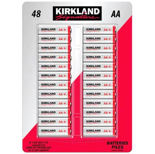 Kirkland Signature Alkaline AA Plus Batteries, 48 Count