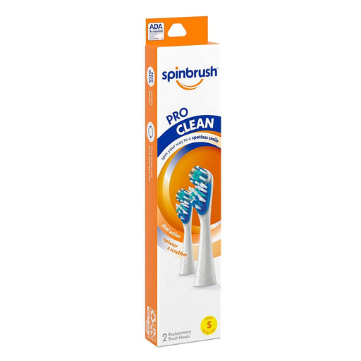 Arm & Hammer Spinbrush Pro Series, Clean Electric Toothbrush Replacement Brush Heads Refills, Soft Bristles, 2 Count - 3 Pack. (Includes 6 Replacement Brush Heads Total.)