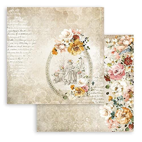 STAMPERIA INTER, KFT Paper PAD 12X12 10PK Garden of, White