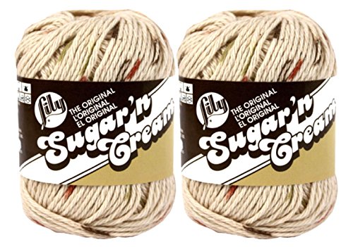 Lily Sugar 'n Cream 100% Cotton Limited Edition Yarn ~ 2-Pack (Sonoma Print #2018)