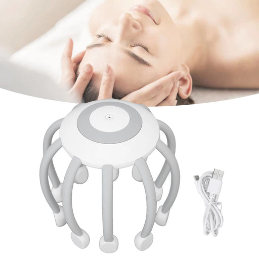 Cryfokt Electric Scalp Massager, Portable Wireless Claw Head Massage, Rechargeable Head Massager with 10 Vibration Contacts and 4 Modes for Relaxation, Stress Relief, Better Sleep, One Size Fit Most
