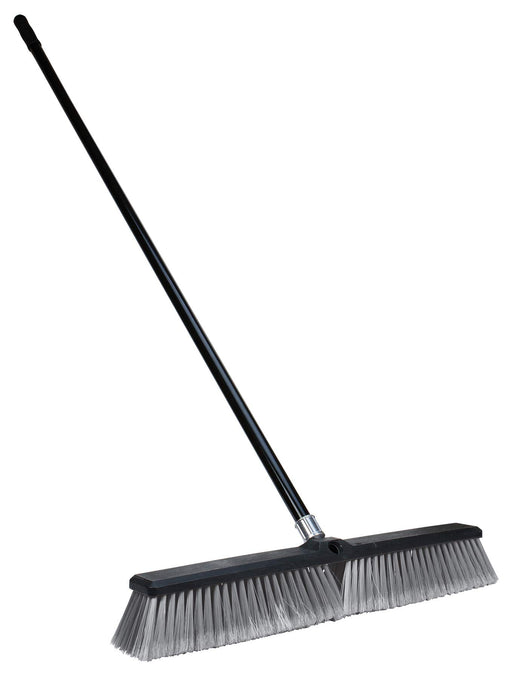 Performance Tool W28 Soft Bristle Push Broom with Durable Polypropylene Fibers and 60-Inch Powder Coated Steel Handle for Smooth to Medium Surfaces