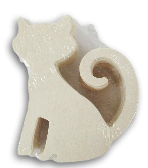 Cat Wood Cutouts - Miniature Shape Natural Unpainted (3 Inches)- Set of 12, Brown (WS224N)