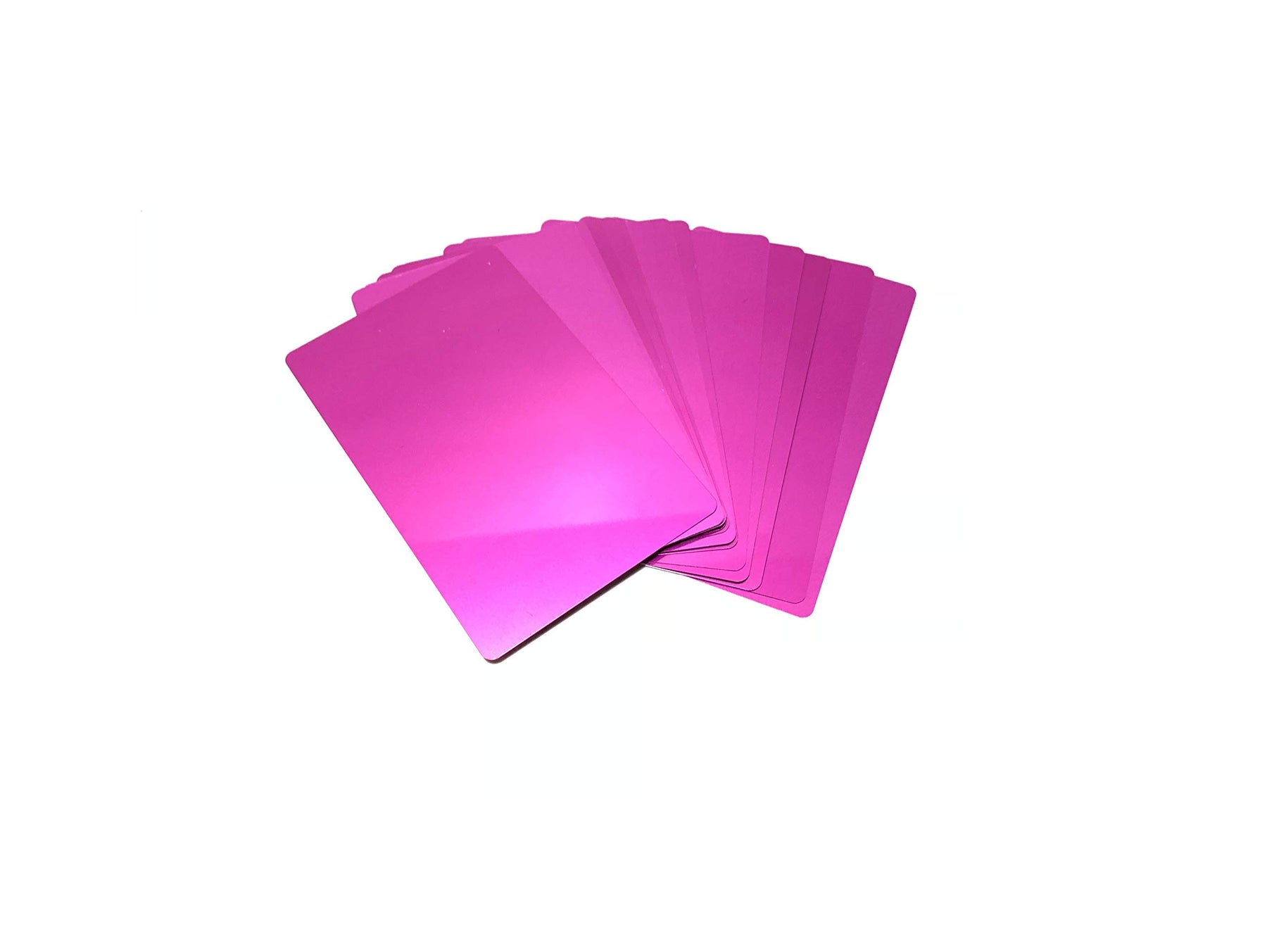 Malayan - 50 PACK Aluminum Business Card Blanks - Laser Engraver and CNC Engraving Color Options Available (Pink)