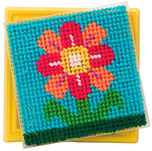 Alex Craft Simply Needlepoint Flower Kids Art and Craft Activity, Gift For Beginners in Needlepoint, A Skill that Lasts a Lifetime, For Ages 5 and up