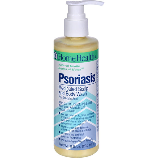 Home Health Psoriasis Medicated Scalp and Body Wash - 8 fl oz, Pack of 3 - Relieves Itching, Redness & Irritation - 2% Salicylic Acid - Non-GMO, Paraben Free