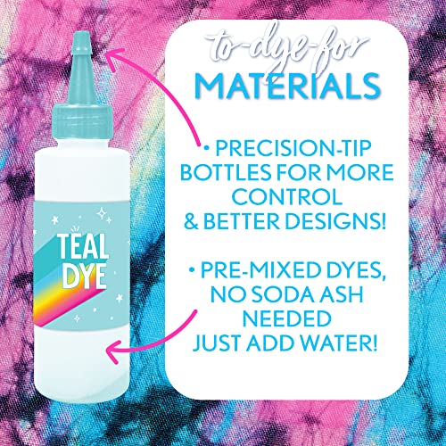Just My Style Neon Midnight Tie-Dye DIY Tie Dye Kit Create Up to 18 Tie Dye Accessories Great Tie Dye Craft Set Colorful Fabric Dyes, Gloves & Rubber Bands Perfect Tie Dye Party Supplies, Multi
