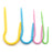 NX Garden U Cable Stitch Holders 20PCS 4Size U Shape Mixed Color Plastic Cable Stitch Hand Knitting Needles Twist Curved Crochet Hook (20)