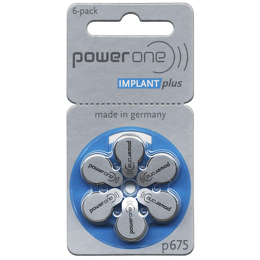 Power One Cochlear Implant 675 Batteries! 5, 60-Packs, Total 300 Batteries