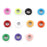 100 Sets Metal Eyelets, 5mm Multi Color Grommets Kit Round Eyelet Grommets for Scrapbooking Card Making Leather Craft Shoes Clothes(Colorful)