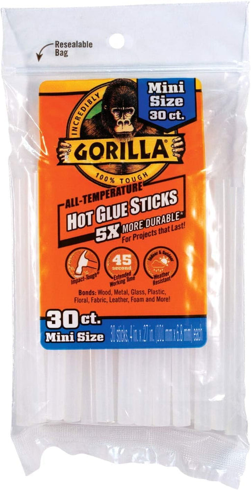 Gorilla Mini High Strength Hot Glue Sticks 30 pc.