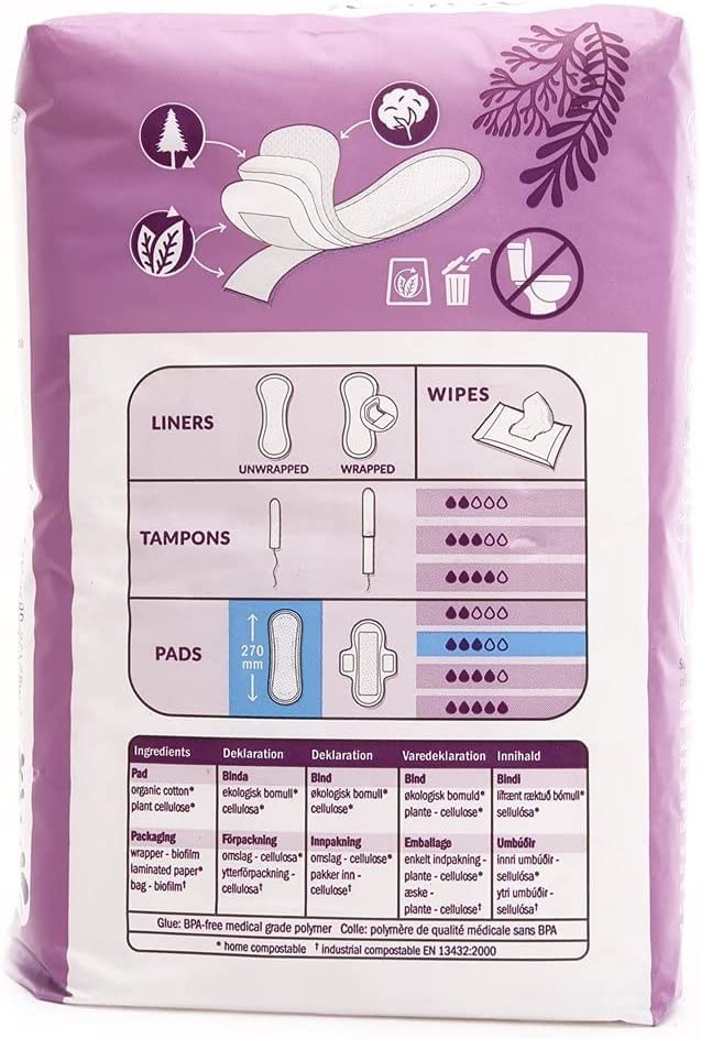 Natracare Maxi Pads Super with Organic Cotton Cover, 12 Count (Pack of 5)