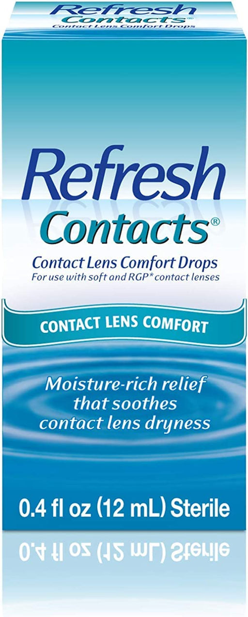 Allergan Refresh Soft Contacts, Contact Lens Comfort Drops - 0.4 Fl Oz (12 Ml) (Pack of 5)