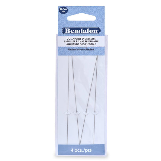 Artistic Wire Beadalon Collapsible Eye Needles 5-Inch Medium 4 Pack