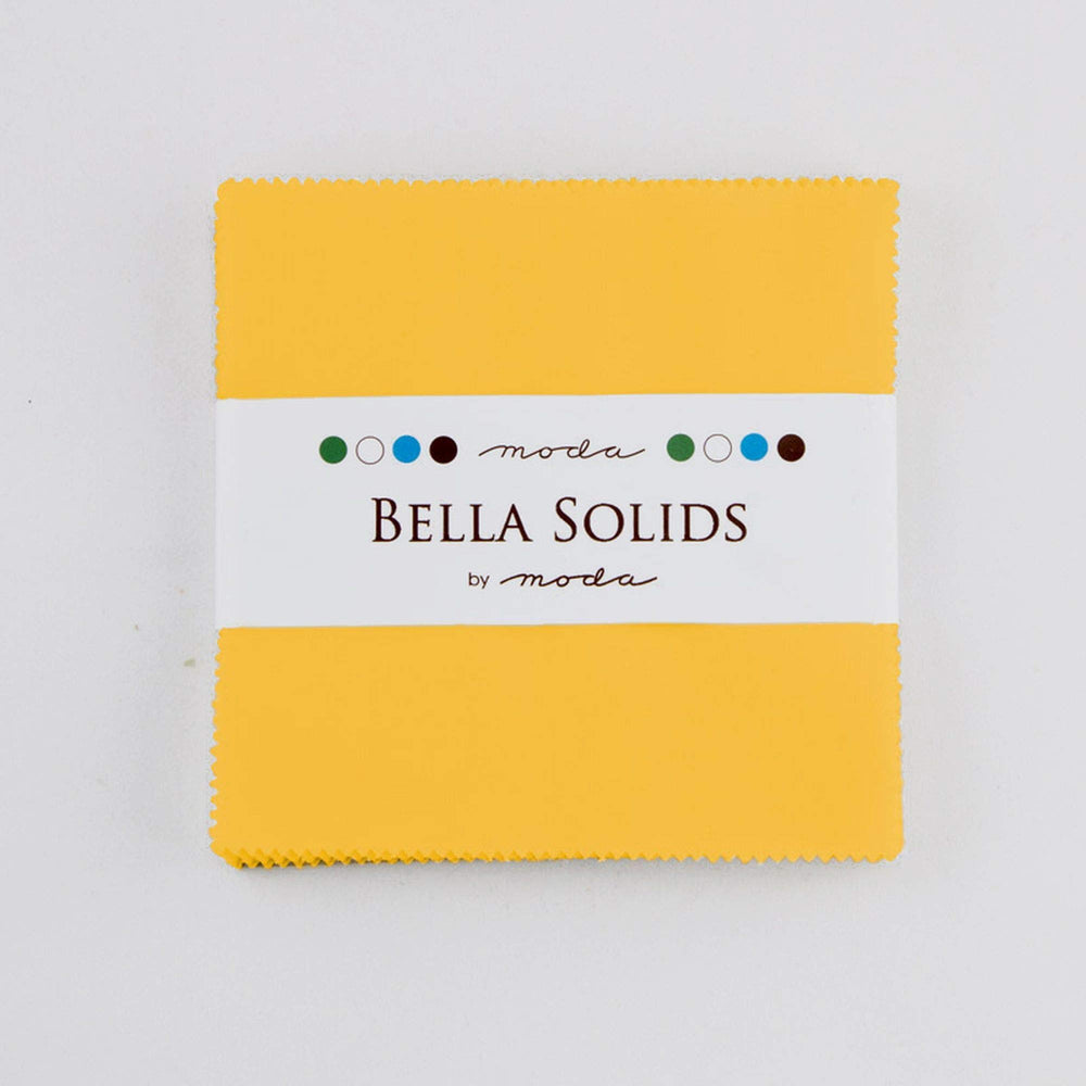 Bella Solids Yellow Moda Charm Pack by Moda Fabrics; 42-5" Quilt Squares