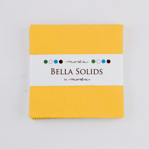 Bella Solids Yellow Moda Charm Pack by Moda Fabrics; 42-5" Quilt Squares