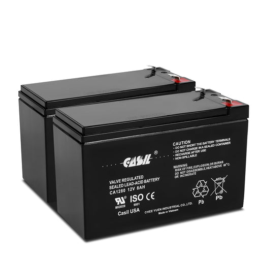 Casil 12V 8Ah Replacement Battery Compatible with APC Back-UPS ES BE550G 2 Pack