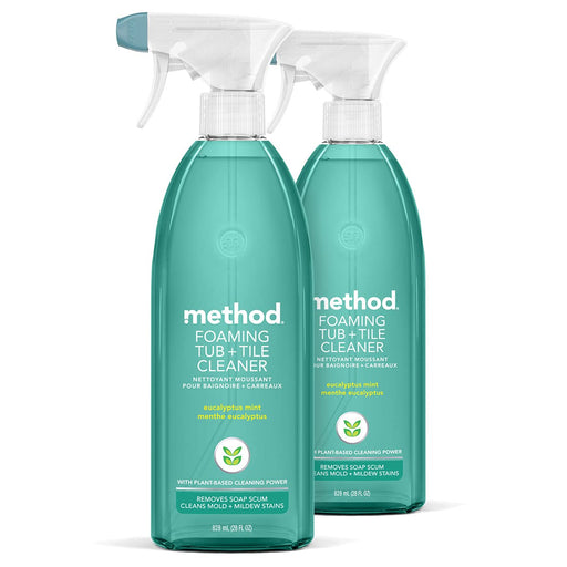 Method Foaming Bathroom Cleaner, Eucalyptus Mint, 28 Ounce, 2 pack, Packaging May Vary
