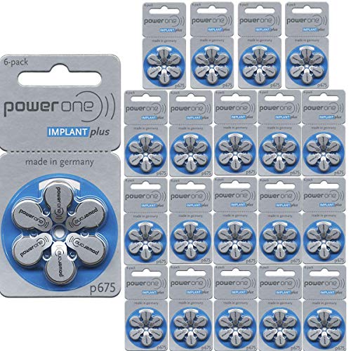 Powerone Hearing Aid Batteries Size-675P Cochlear, 5 Pack (60 Batteries)