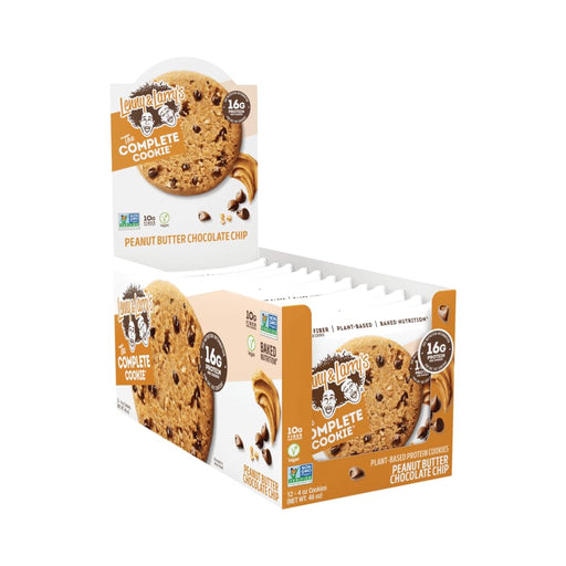 Lenny & Larry's The Complete Cookie, Peanut Butter Chocolate Chip, Soft Baked, 16g Plant Protein, Vegan, Non-GMO, 4 Ounce Cookie (Pack of 12)