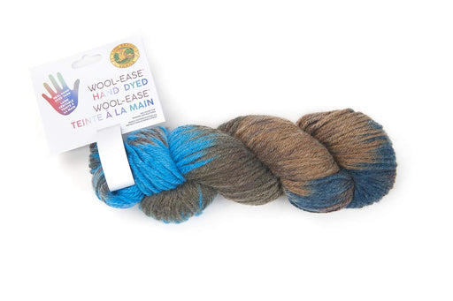 Lion Brand Yarn Wool-Ease Hand Dyed Yarn, Blue Raspberry