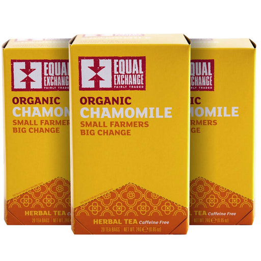 Equal Exchange Organic Caffeine Free Chamomile Tea, 20-Count (Pack of 3) (13311)