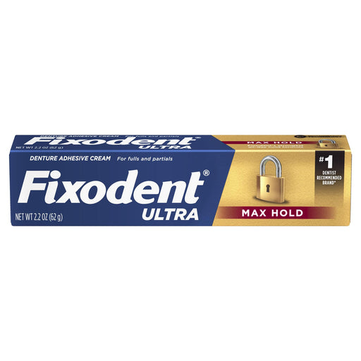 Fixodent Ultra Max Hold Dental Adhesive, 2.2 oz (Pack of 4)