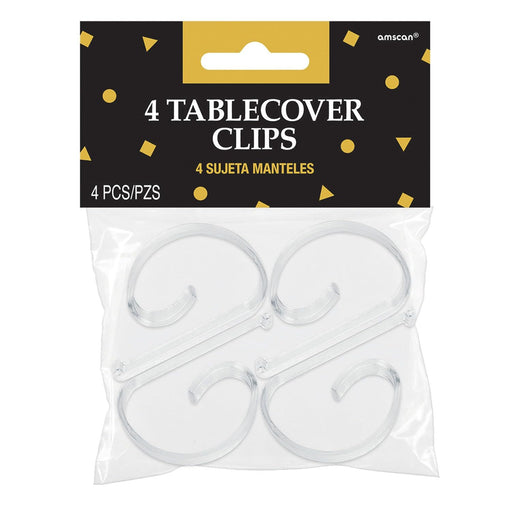 amscan Table Cover Clips, One Size, White