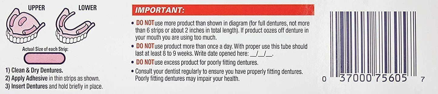 Fixodent Ultra Max Hold Dental Adhesive, 2.2 oz (Pack of 7)