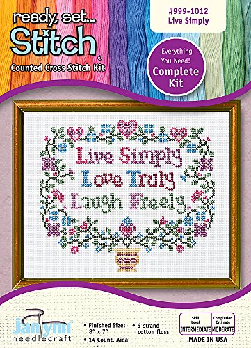 The Janlynn Corporation Live, Laugh, Love Cross-Stitch Kit