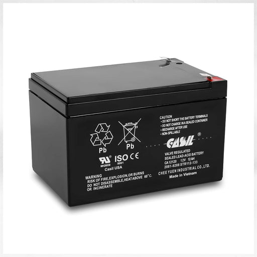 Casil 12 Volt 12 Amp F2 Sealed Lead Acid AGM Rechargeable 12v 12ah Deep Cycle Battery CA12120