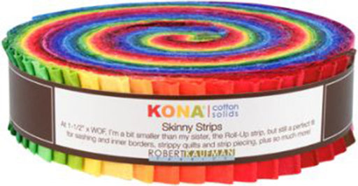 Robert Kaufman Skinny Strips Kona Solids Classic Colorway 41Pcs 1 2in