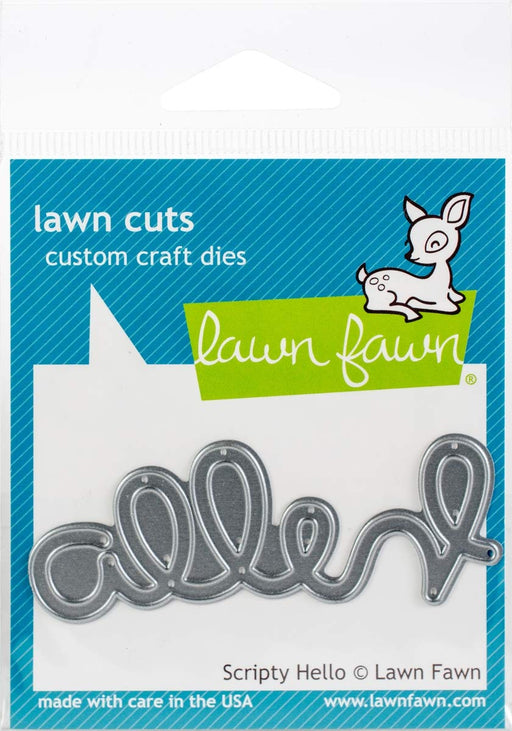 LAWN FAWN Lawn Cuts Custom Craft Die-Scripty Hello, White