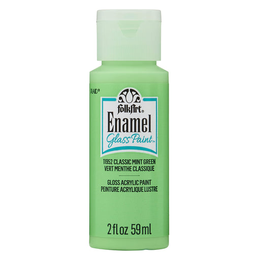 FolkArt Enamel Acrylic Craft Paint, Classic Mint Green 2 fl oz Premium Matte Finish Paint, Perfect For Easy To Apply DIY Arts And Crafts, 11952