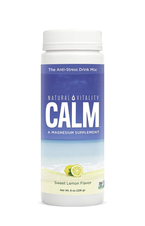 Natural Vitality Calm, Magnesium Citrate Supplement, Anti-Stress Drink Mix Powder, Lemon - 8 Ounce (Packagaing May Vary)